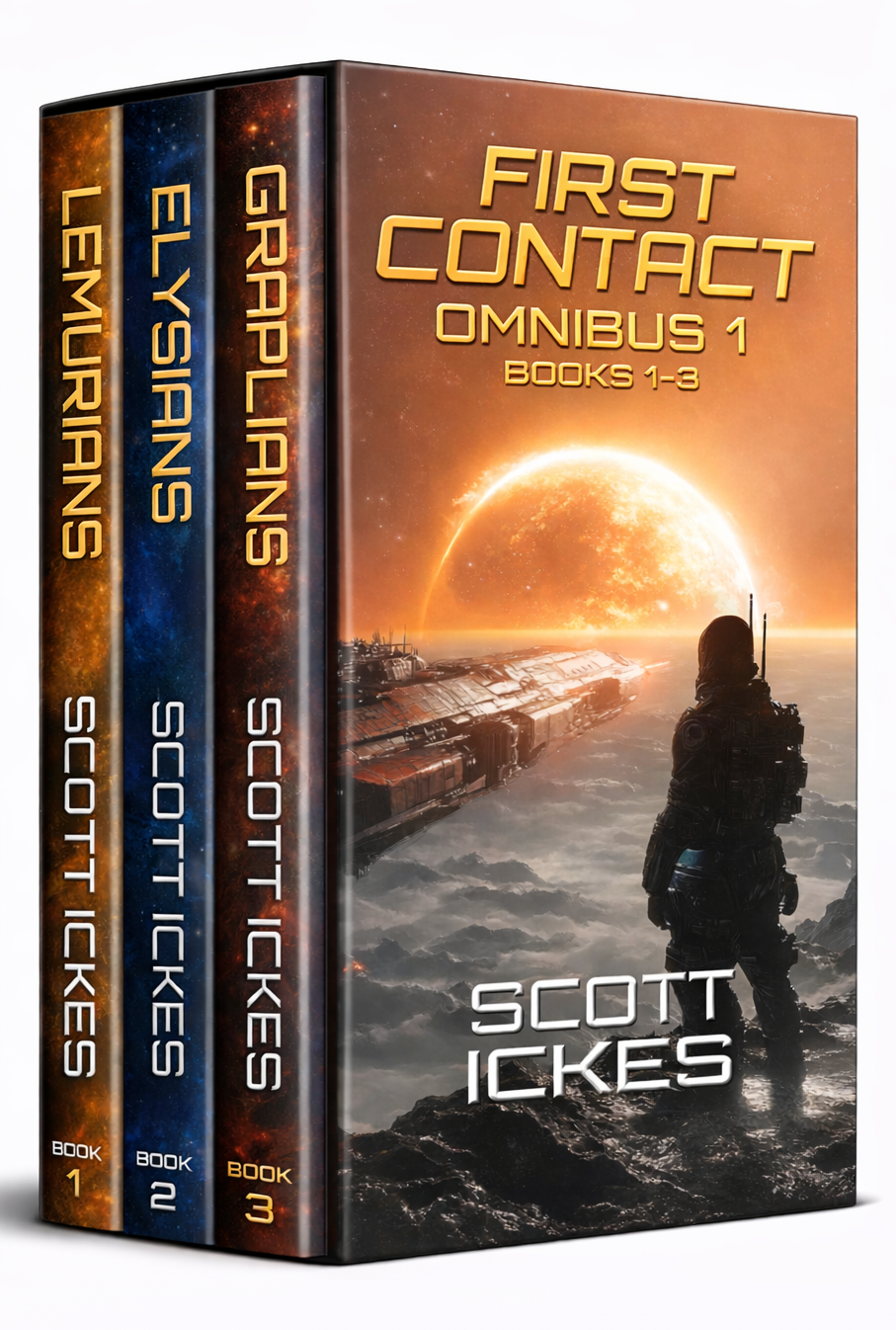 FIRST CONTACT: OMNIBUS 1: (Books 1-3 of the FIRST CONTACT SERIES) LEMURIANS/ELYSIANS/GRAPLIANS Book Cover
